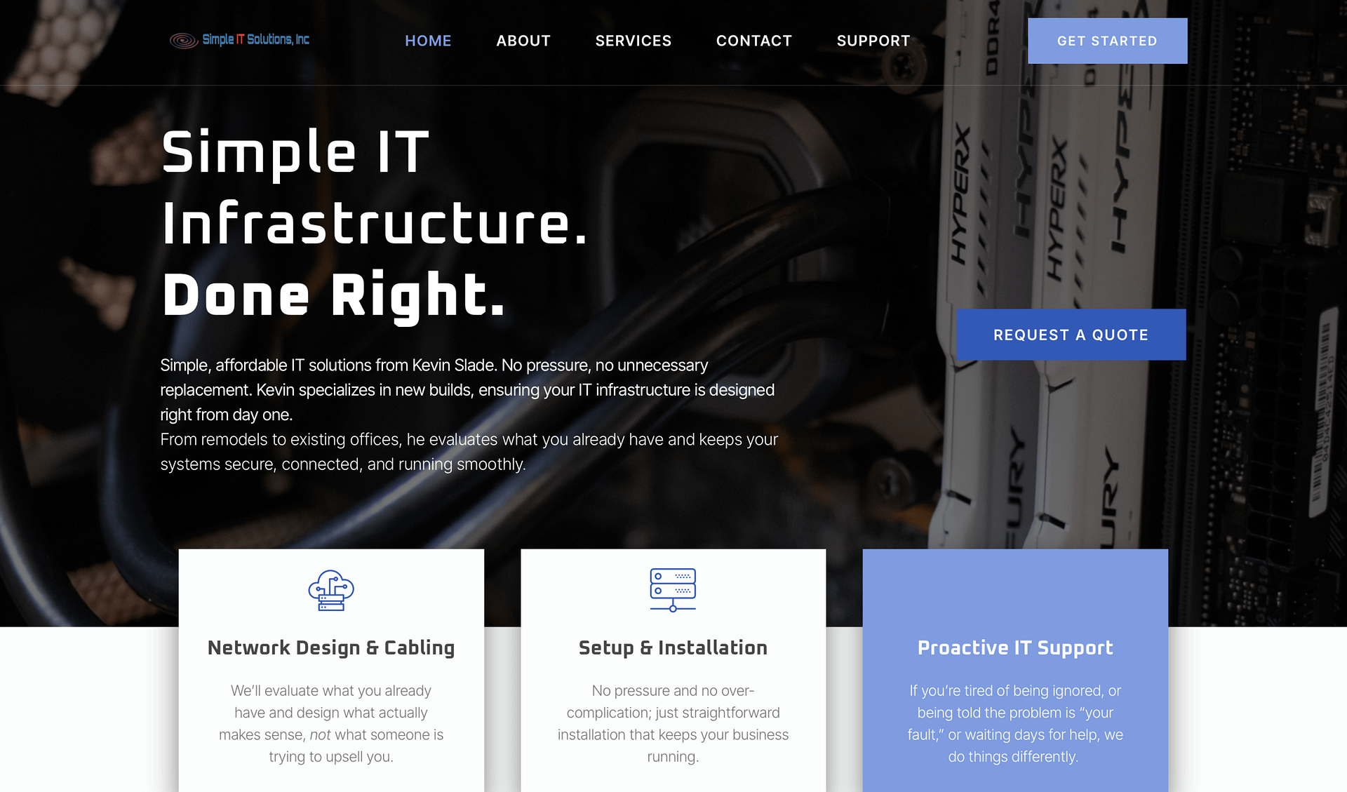 Simple IT Solutions website by Barefoot Build